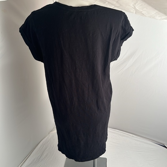Bobi black short sleeve casual cotton dress - Picture 4 of 9